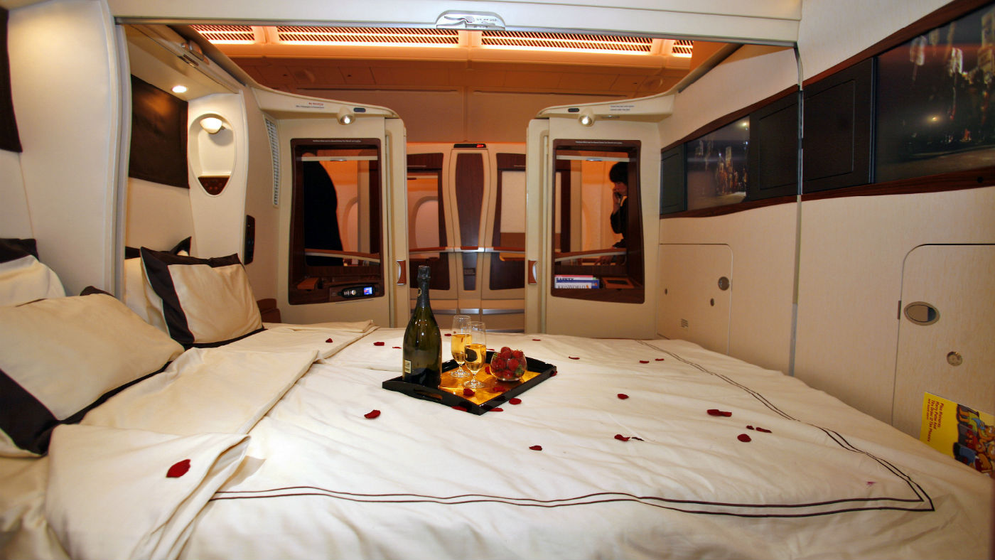Singapore Airlines A380 first class twin cabin  