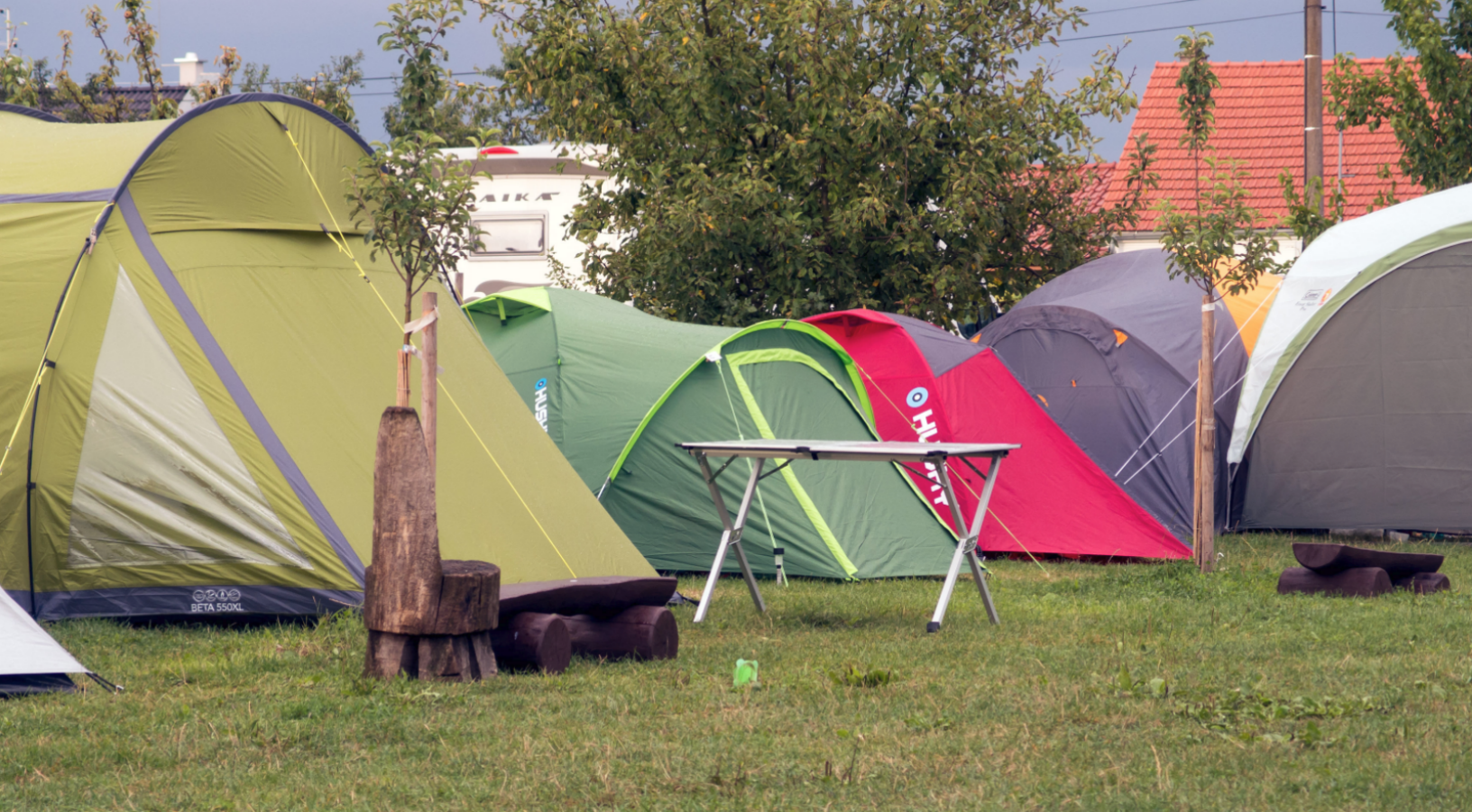 Tents on a campsite