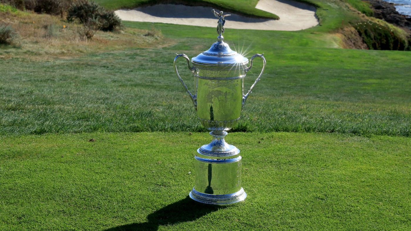 The US Open Championship trophy