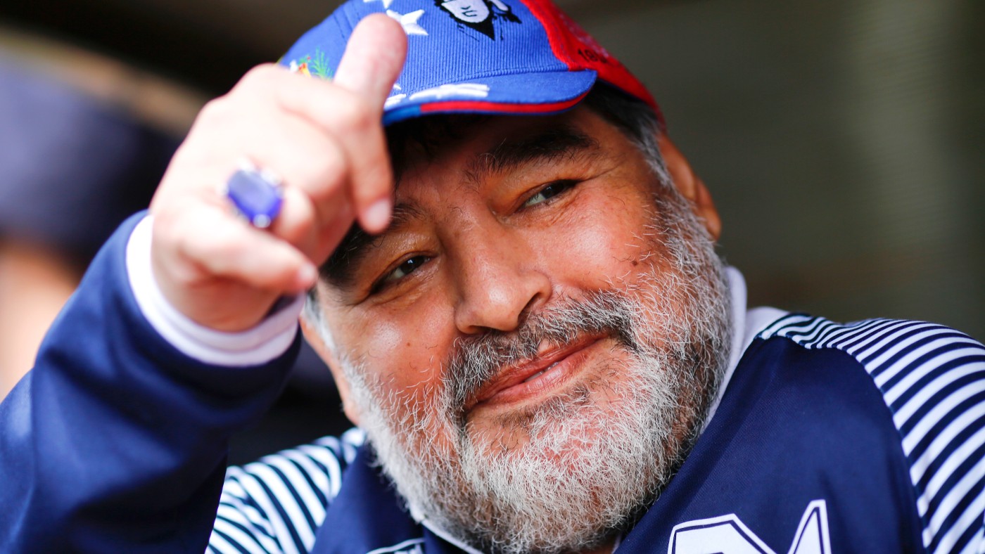 Diego Maradona pictured in 2019
