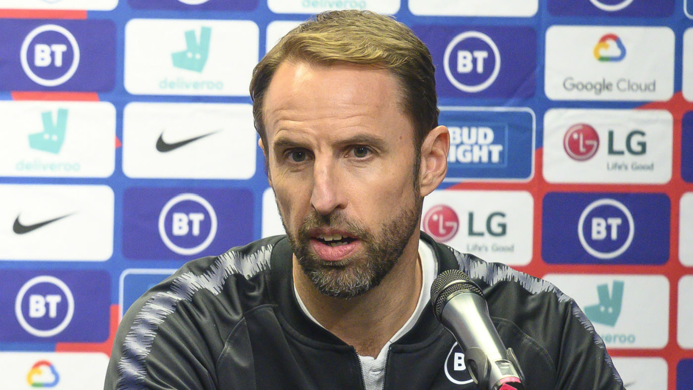 England manager Gareth Southgate speaks to the press ahead of the Euro 2020 qualifiers 