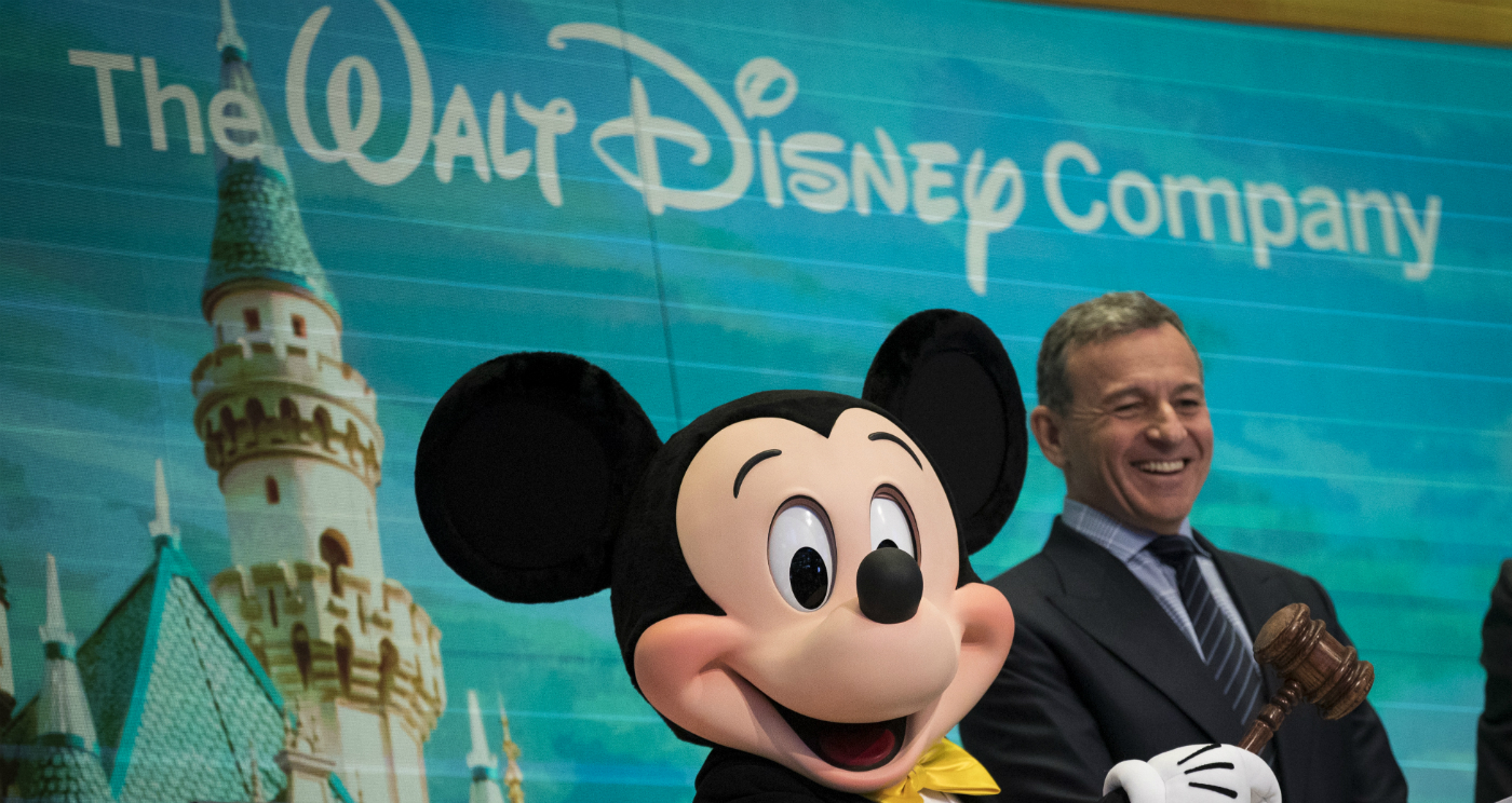 Walt Disney CEO Bob Iger with Mickey Mouse