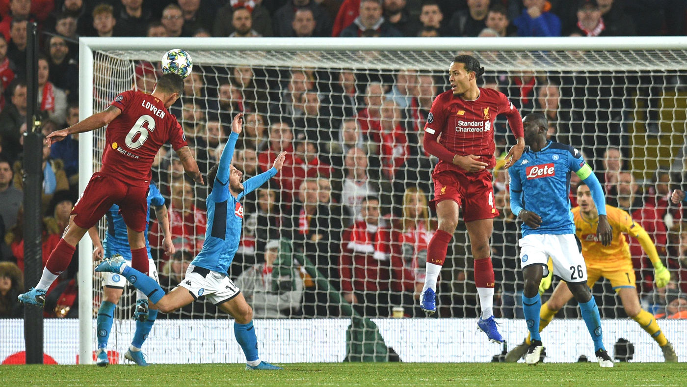 Dejan Lovren headed Liverpool’s equaliser in the 1-1 draw with Napoli at Anfield 