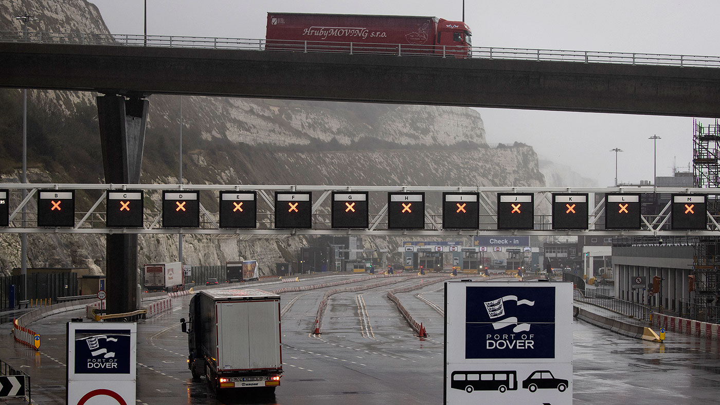 The empty port of Dover