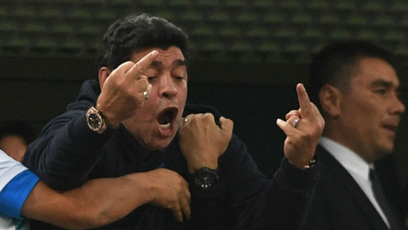 Diego Maradona World Cup Argentina vs. Nigeria