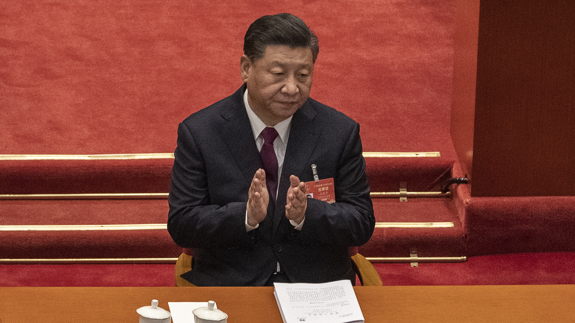 Xi Jinping at the opening of the National People’s Congress in March