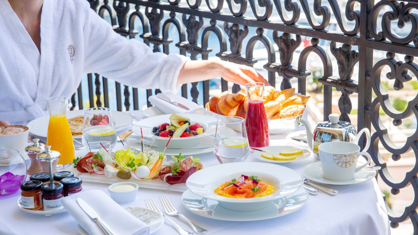Breakfast with a view at Hôtel de Paris Monte-Carlo