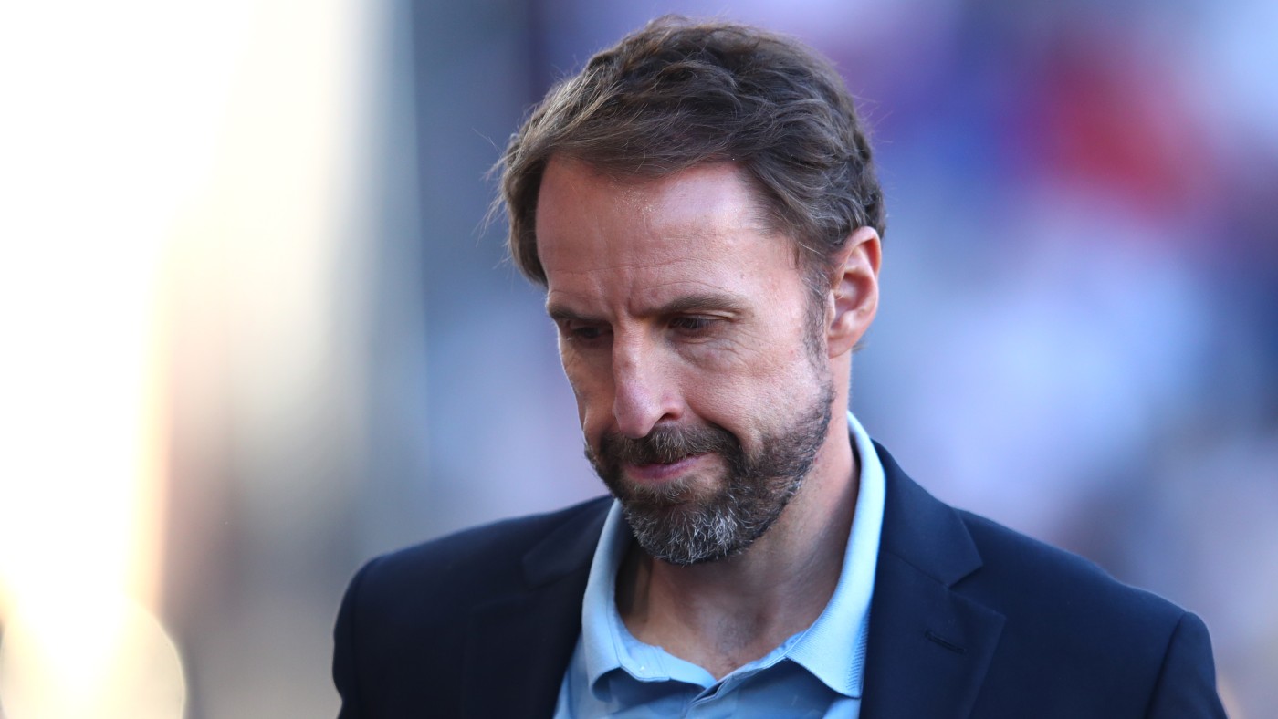 Gareth Southgate reacts to England’s 4-0 defeat to Hungary in the Uefa Nations League