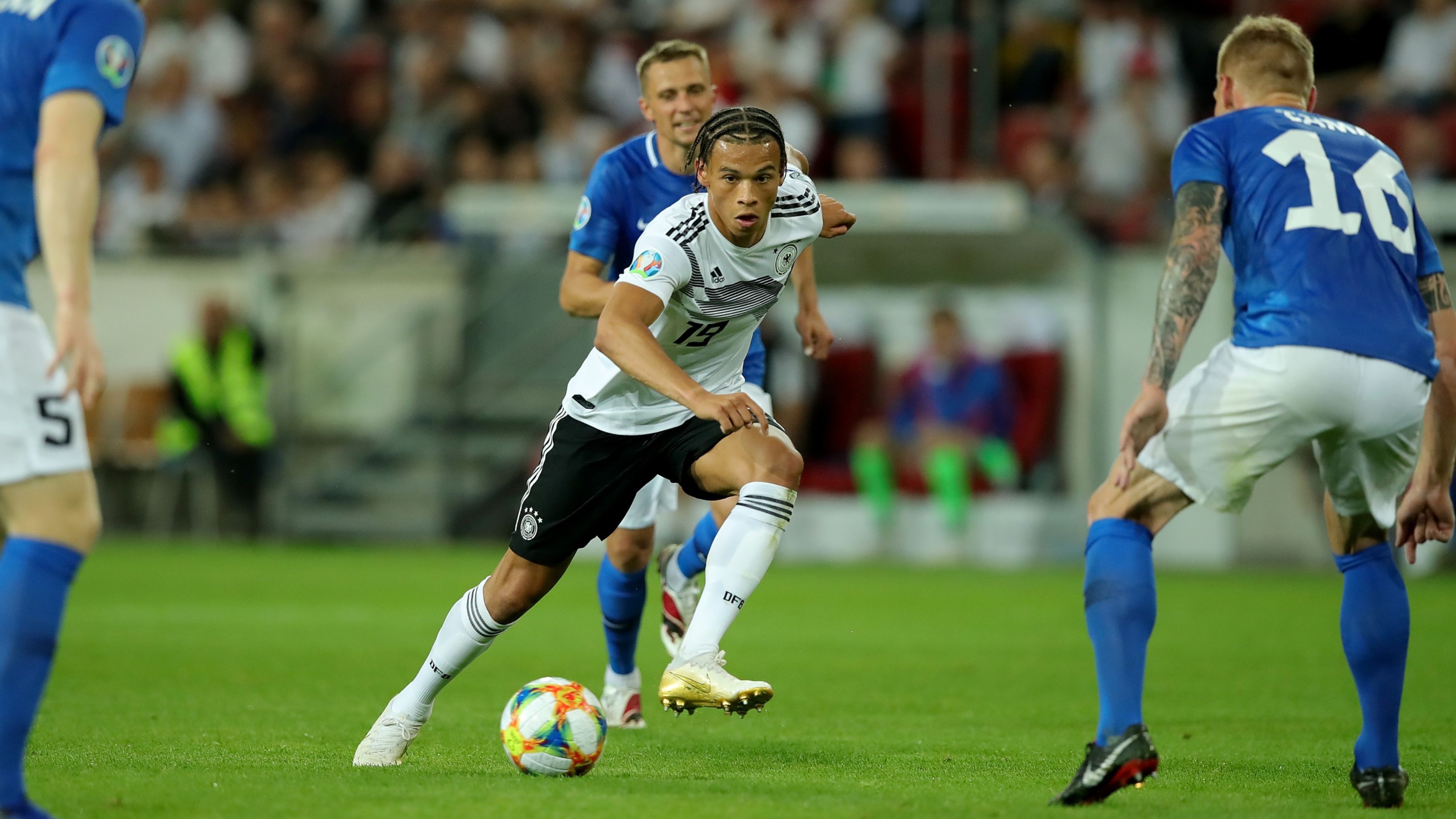 Leroy Sane made his debut for Germany in 2015