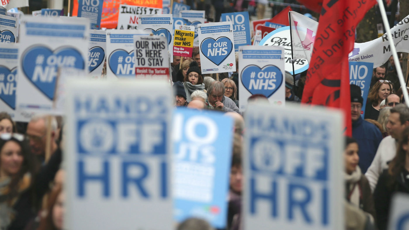 Protest against NHS cuts