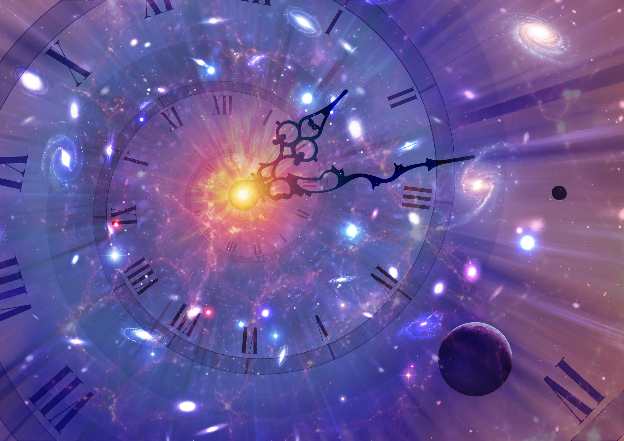 Conceptual illustration of time dilation in Einstein’s relativity