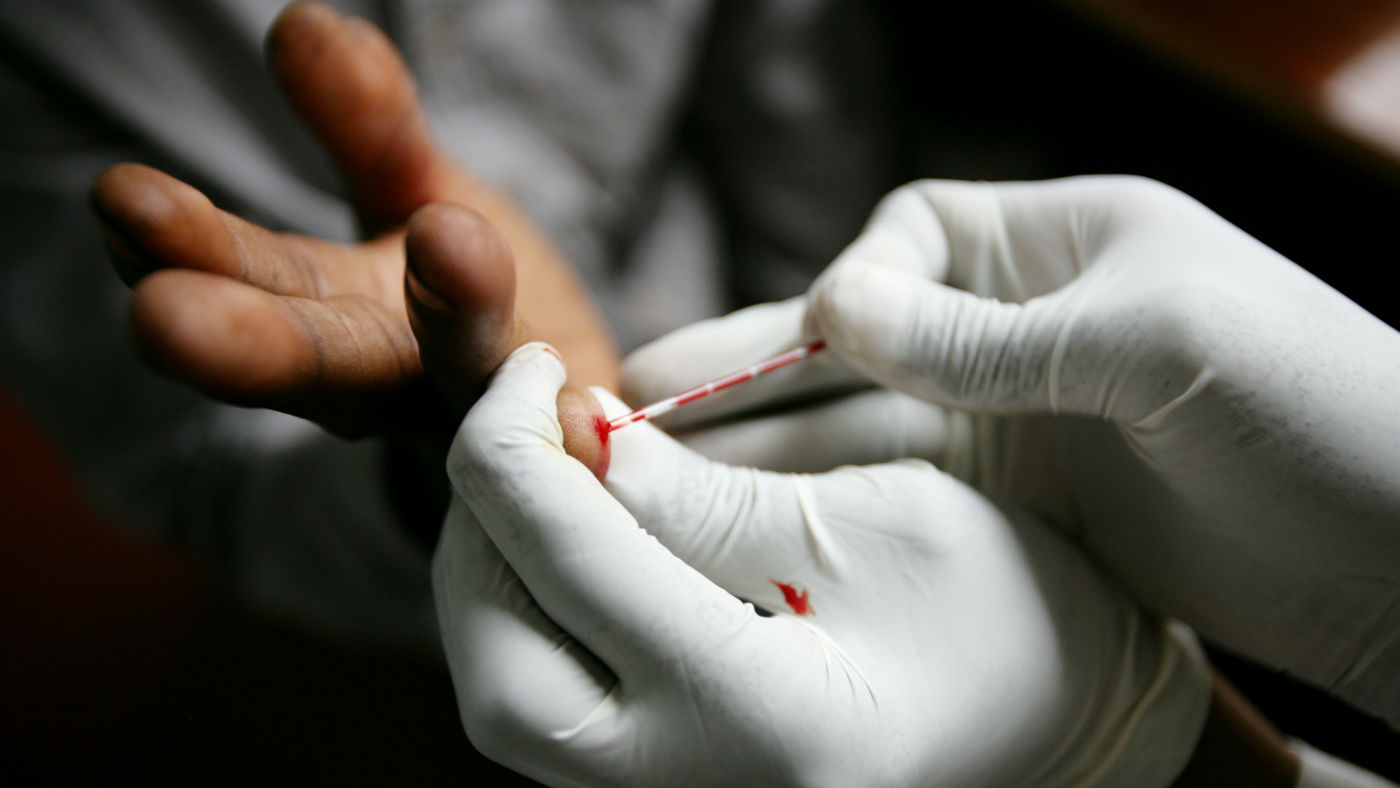 A traditional HIV test