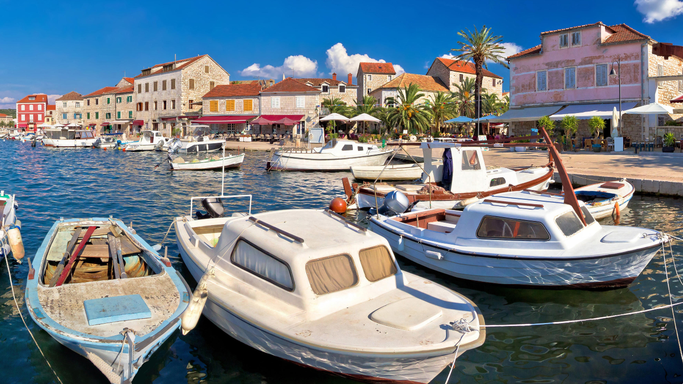Stari Grad waterfront on the island of Hvar in Croatia