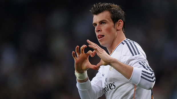 Real Madrid&#039;s Gareth Bale celebrates
