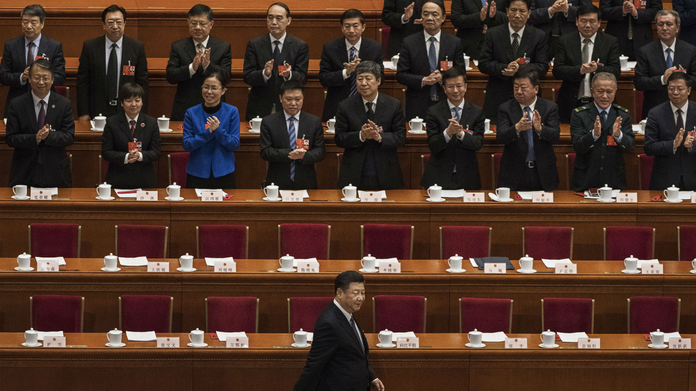 President Xi Jinping is applauded as he arrives at a session of the National People&#039;s Congress