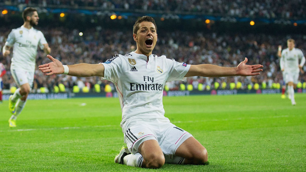 Javier Hernandez scores for Real Madrid