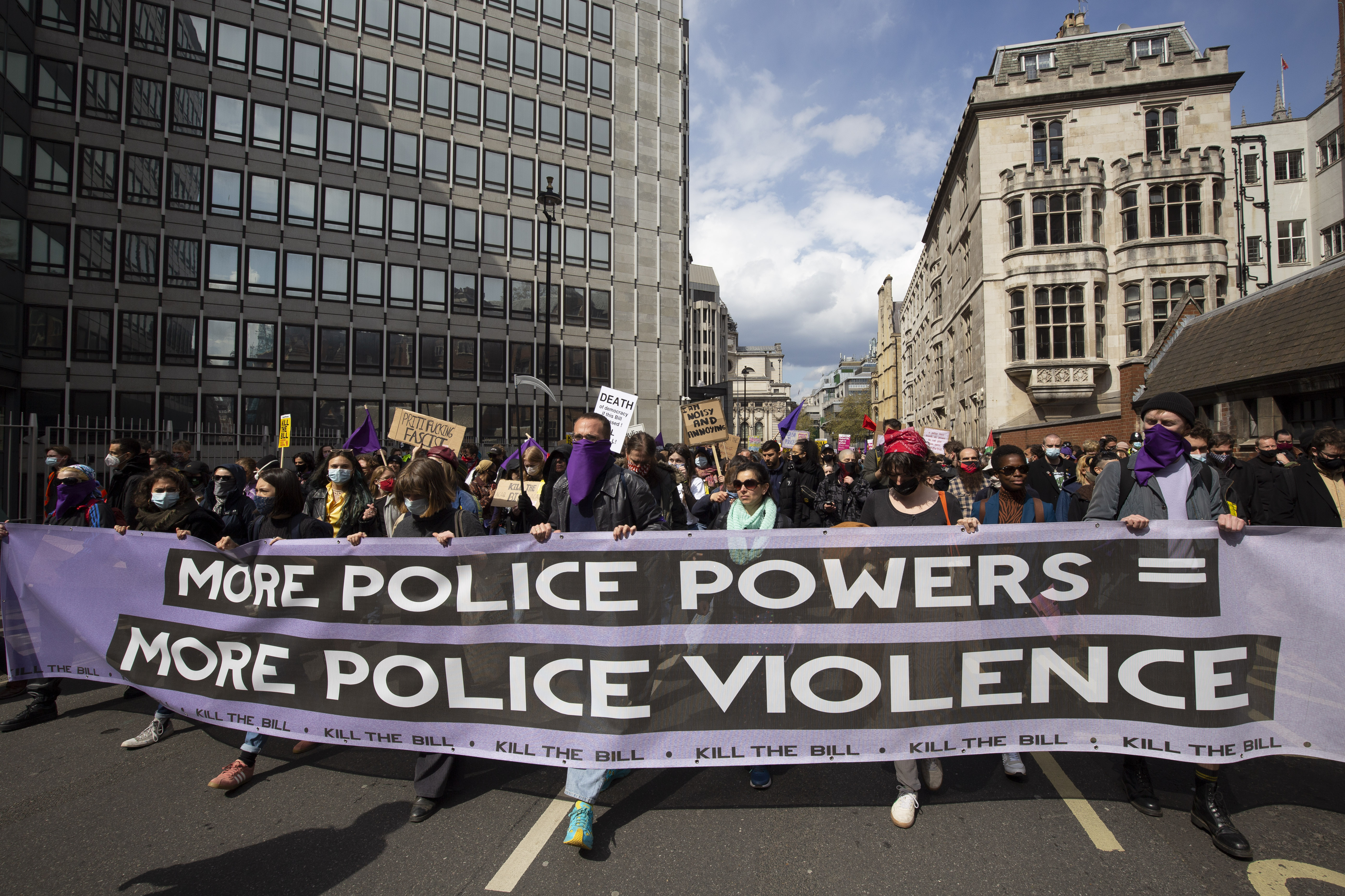 Kill the Bill protests in London in May 2021