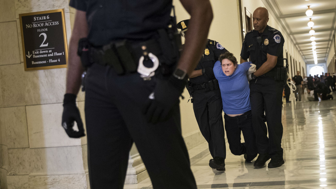Protester arrested, Capitol Hill
