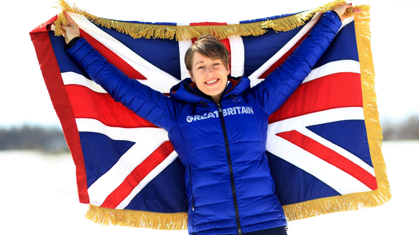 Lizzy Yarnold Team GB flag opening ceremony
