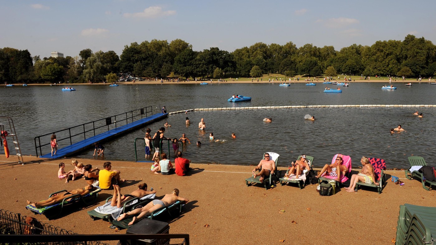 Serpentine Lido in Hyde Park, central London