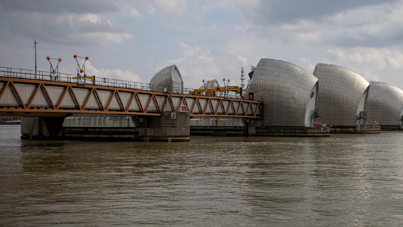 The Thames Barrier closed