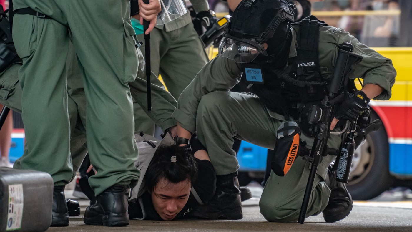 Hong Kong protester arrested