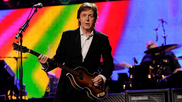 Sir Paul McCartney performing onstage