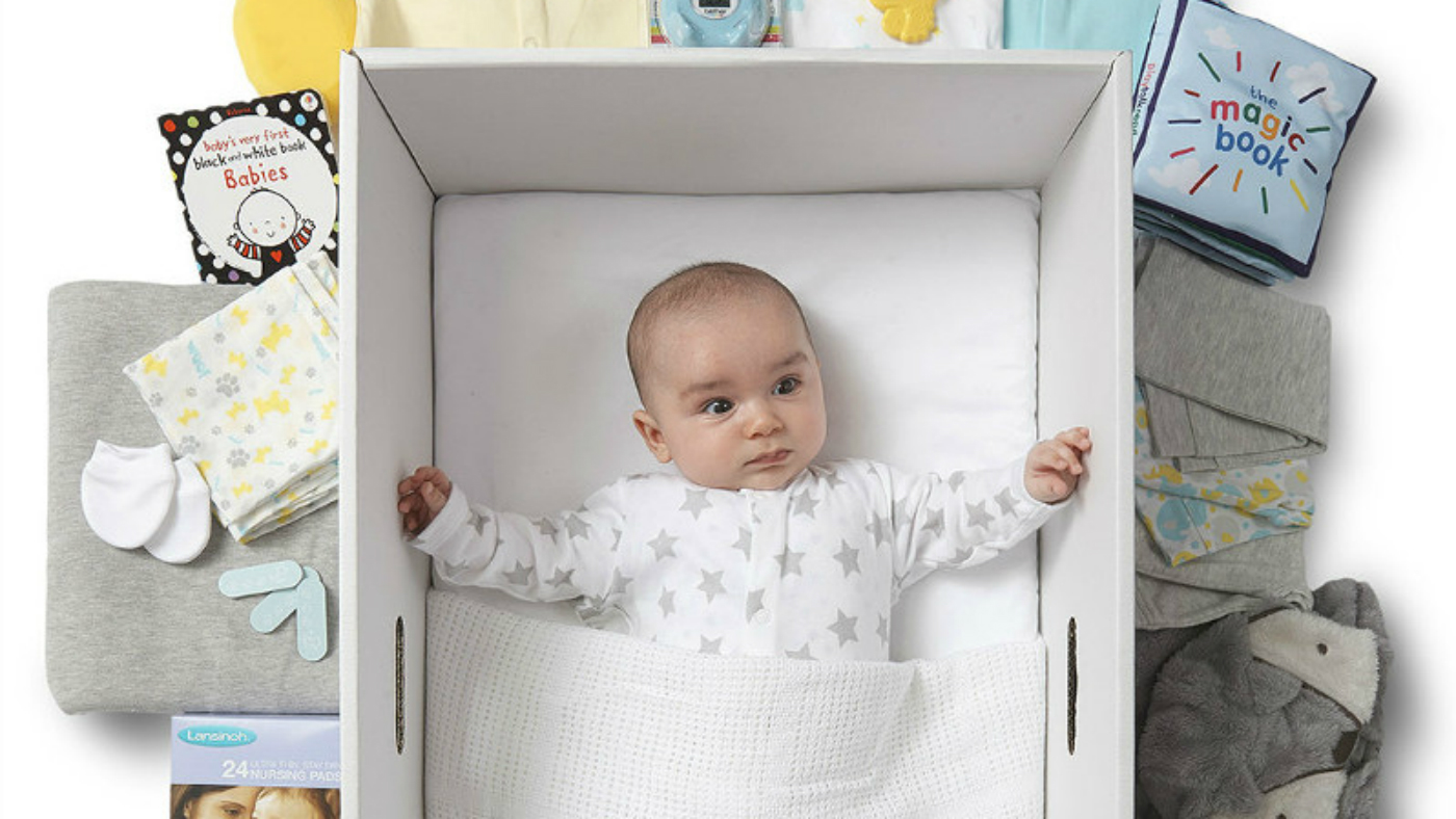 A baby in a box