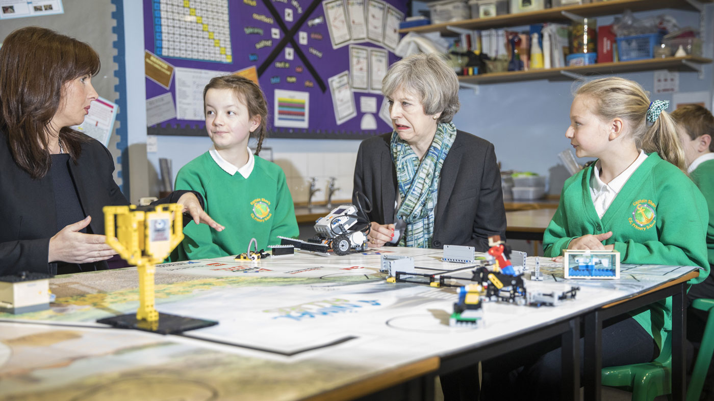 When the PM visited Captain Shaw primary school in Bootle yesterday, her grimace recalled previous photo gaffes