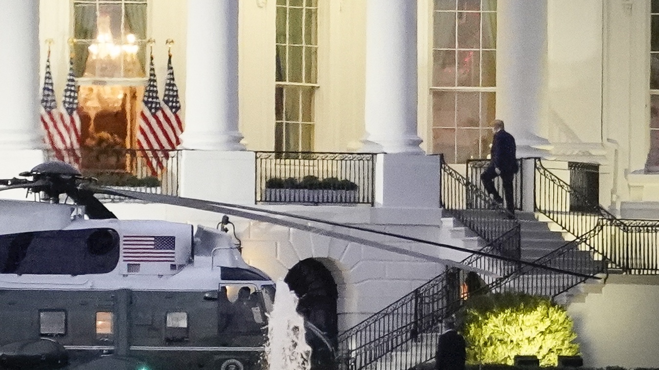 Donald Trump returns to the White House after his hospitalisation at Walter Reed military hospital