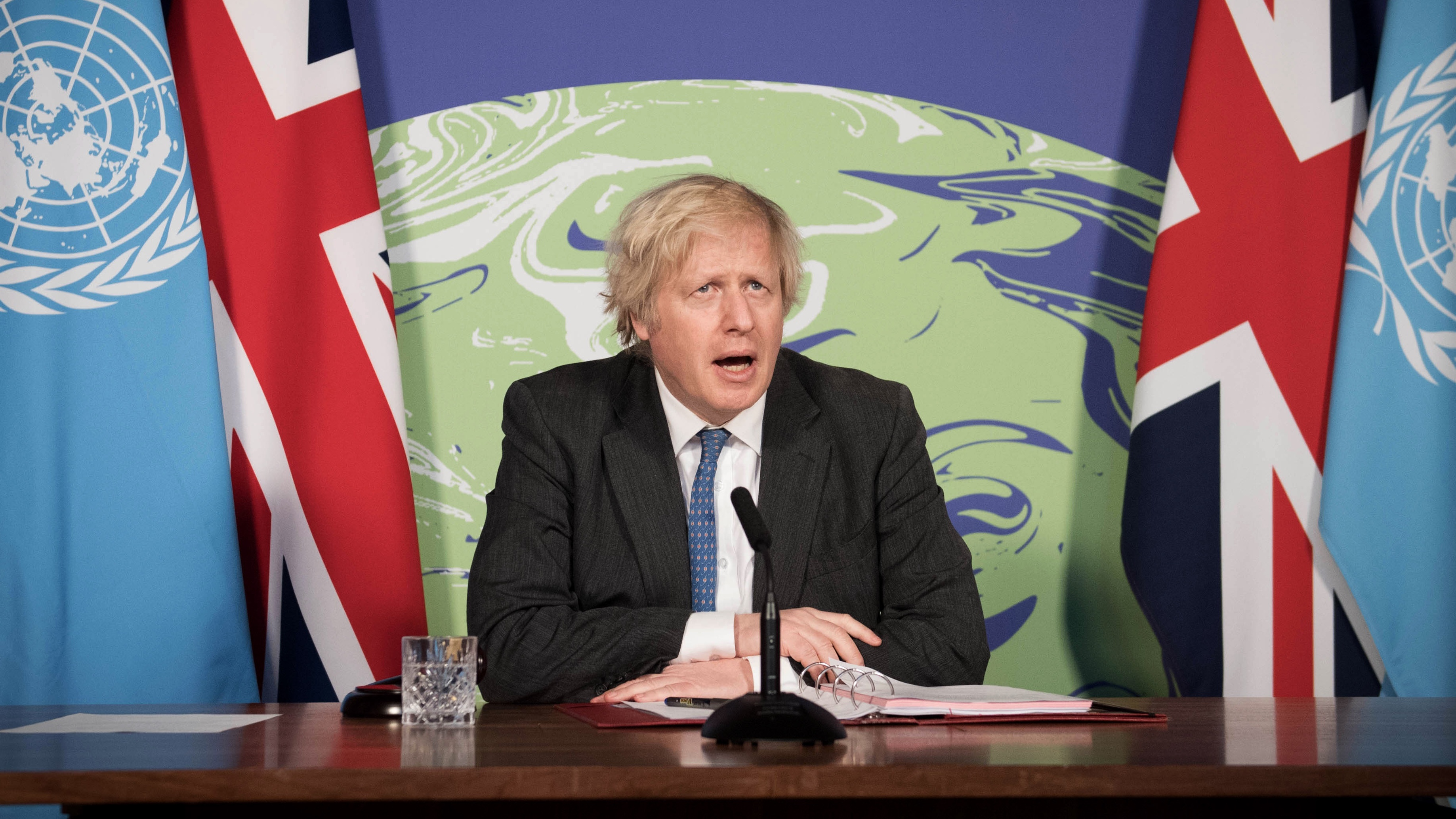 Boris Johnson chairs a session of the UN Security Council