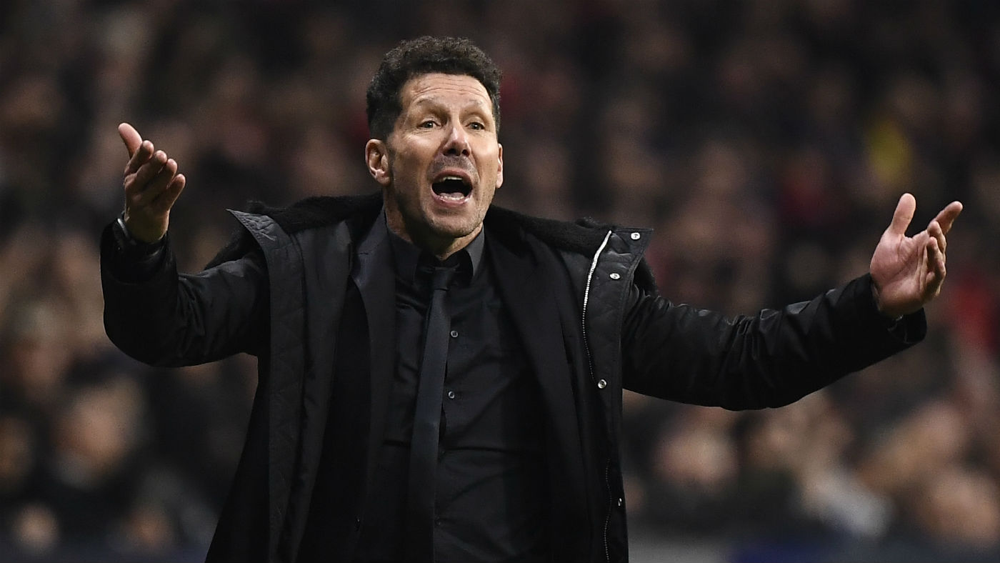 Atletico Madrid head coach Diego Simeone gestures during win against Juventus
