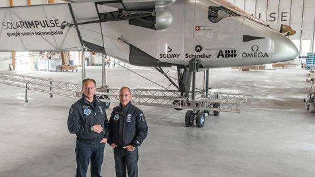 Solar Impulse pilots Bertrand Piccard and Andre Borschberg