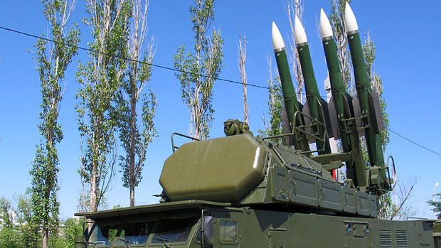 Buk missile launchers