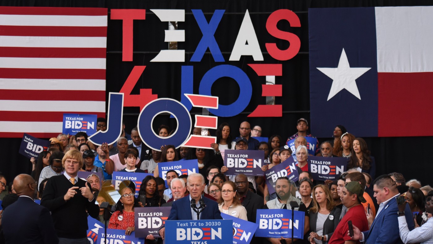 Joe Biden campaigning in Texas