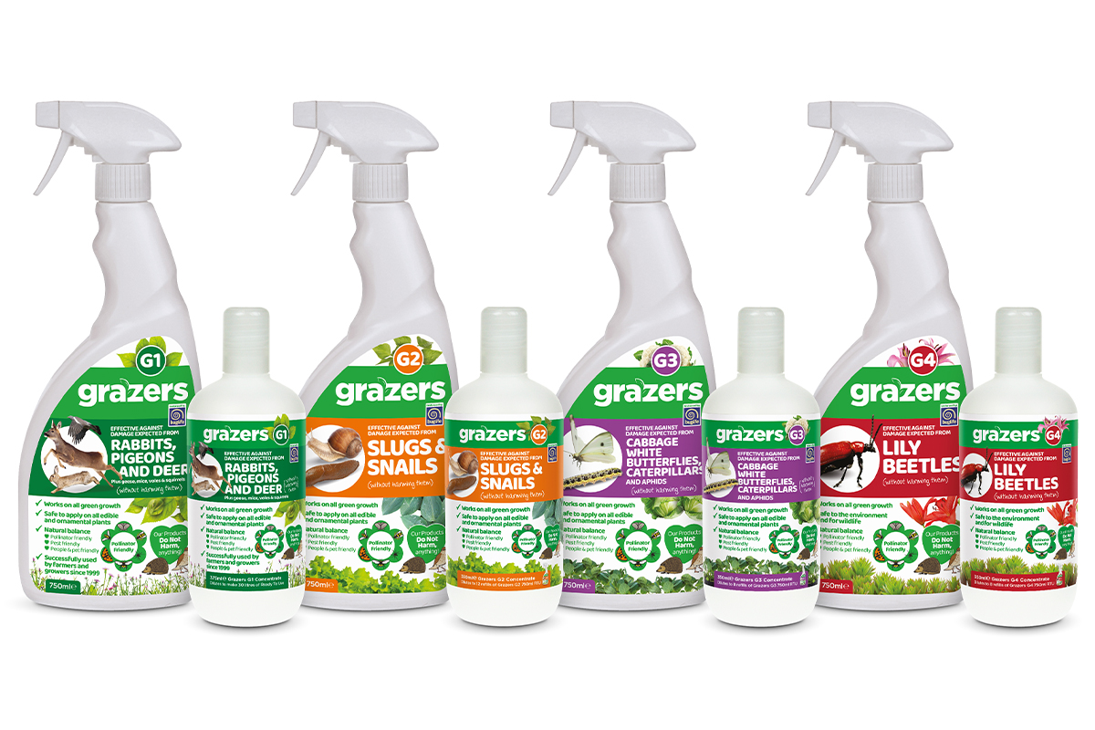 A row of Grazers products