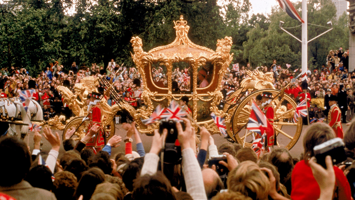 Queen’s carriage during royal procession 1977