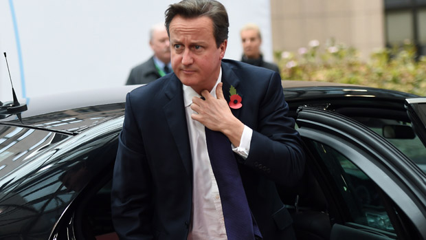 David Cameron arrives at EU summit in Brussels