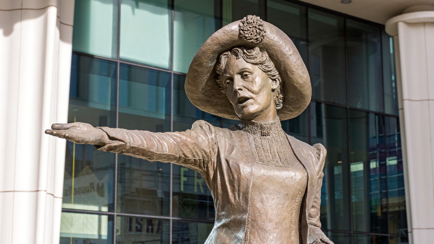 Statue of Emmeline Pankhurst in St Peter’s Square, Manchester 