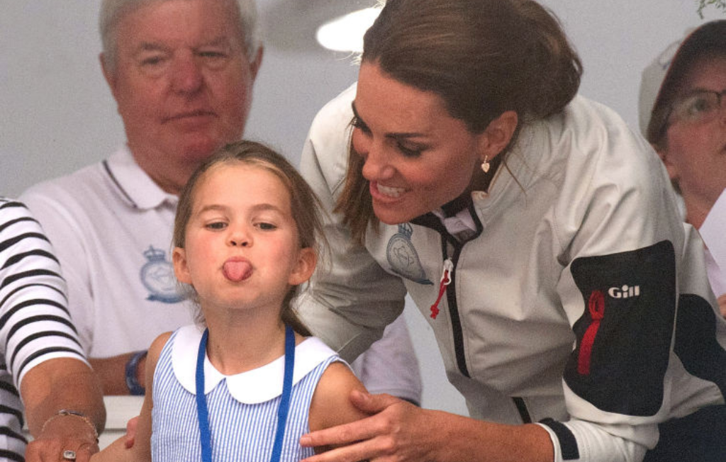 Princess Charlotte sticks her tongue at on a public appearance