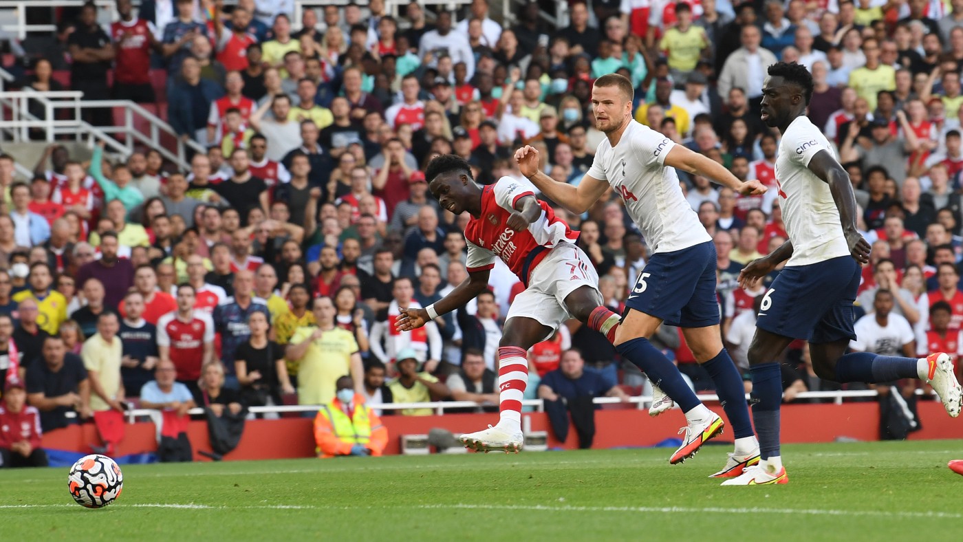 Bukayo Saka scored in Arsenal’s 3-1 win over Tottenham in September