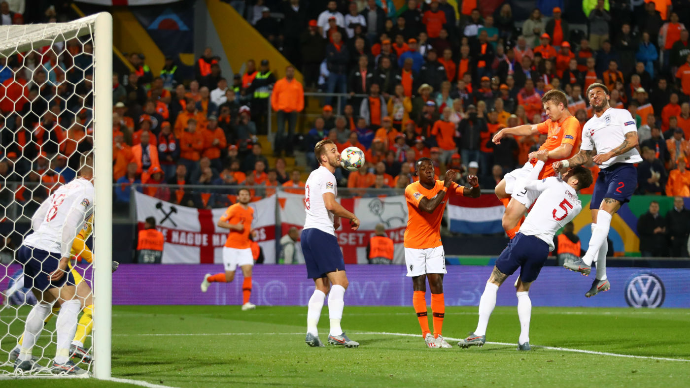 Matthijs de Ligt scored for the Netherlands against England in the Uefa Nations League semi-final