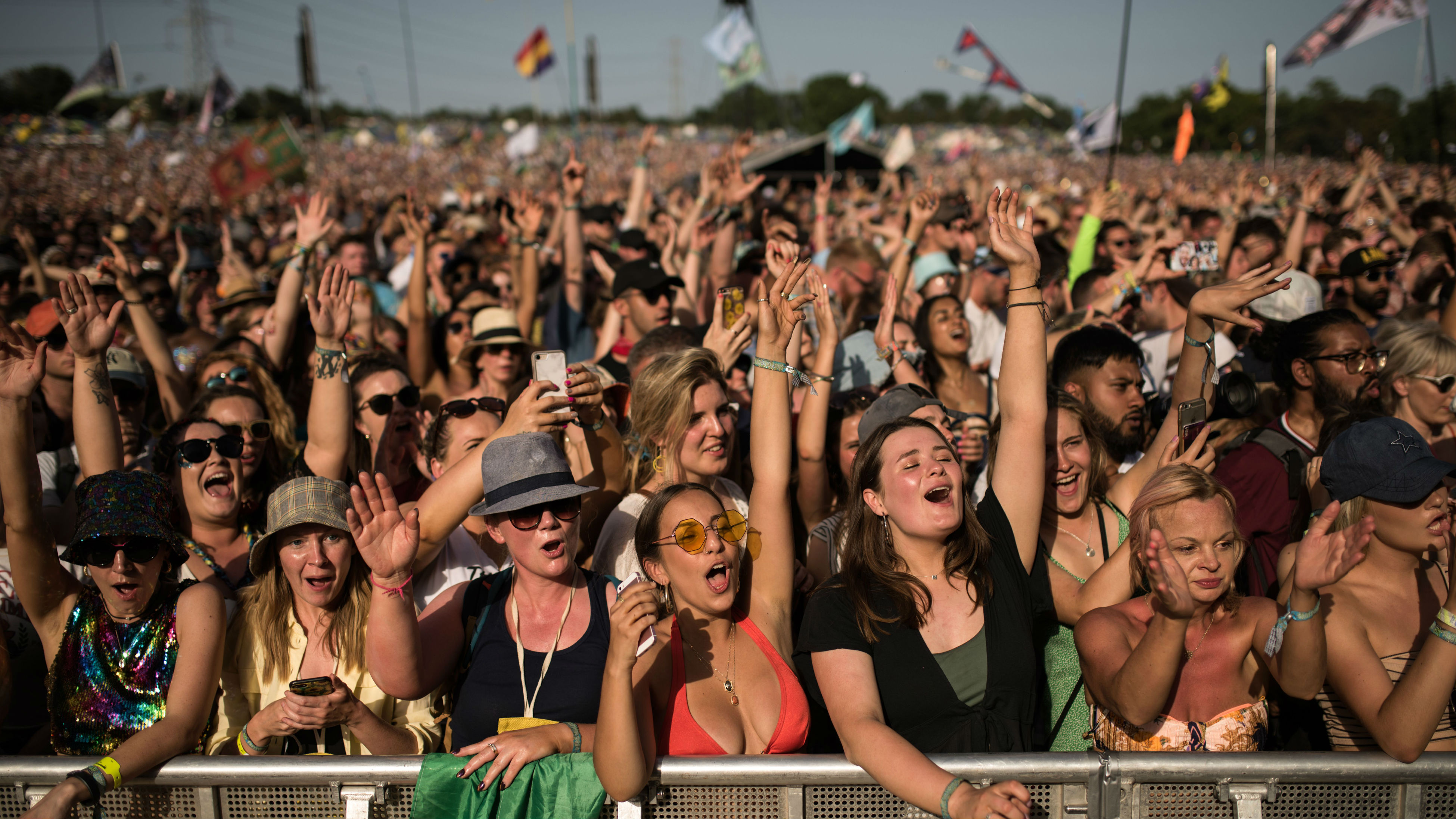 The crowd at Glastonbury Festival 
