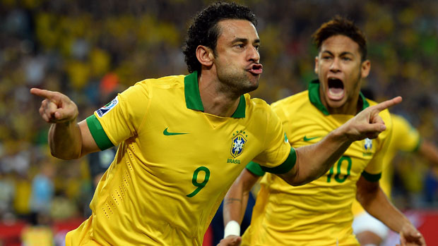 Fred and Neymar of Brazil