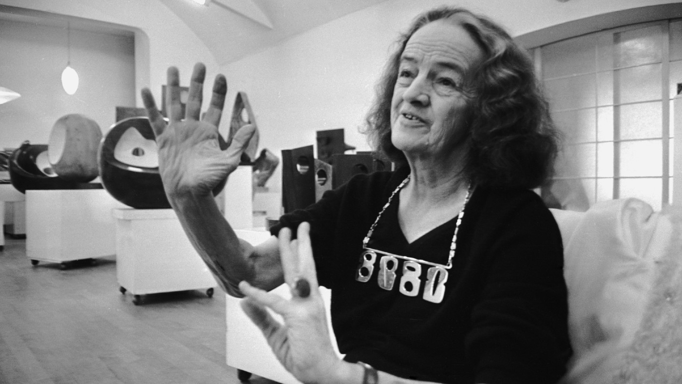Sculptor Barbara Hepworth in 1967