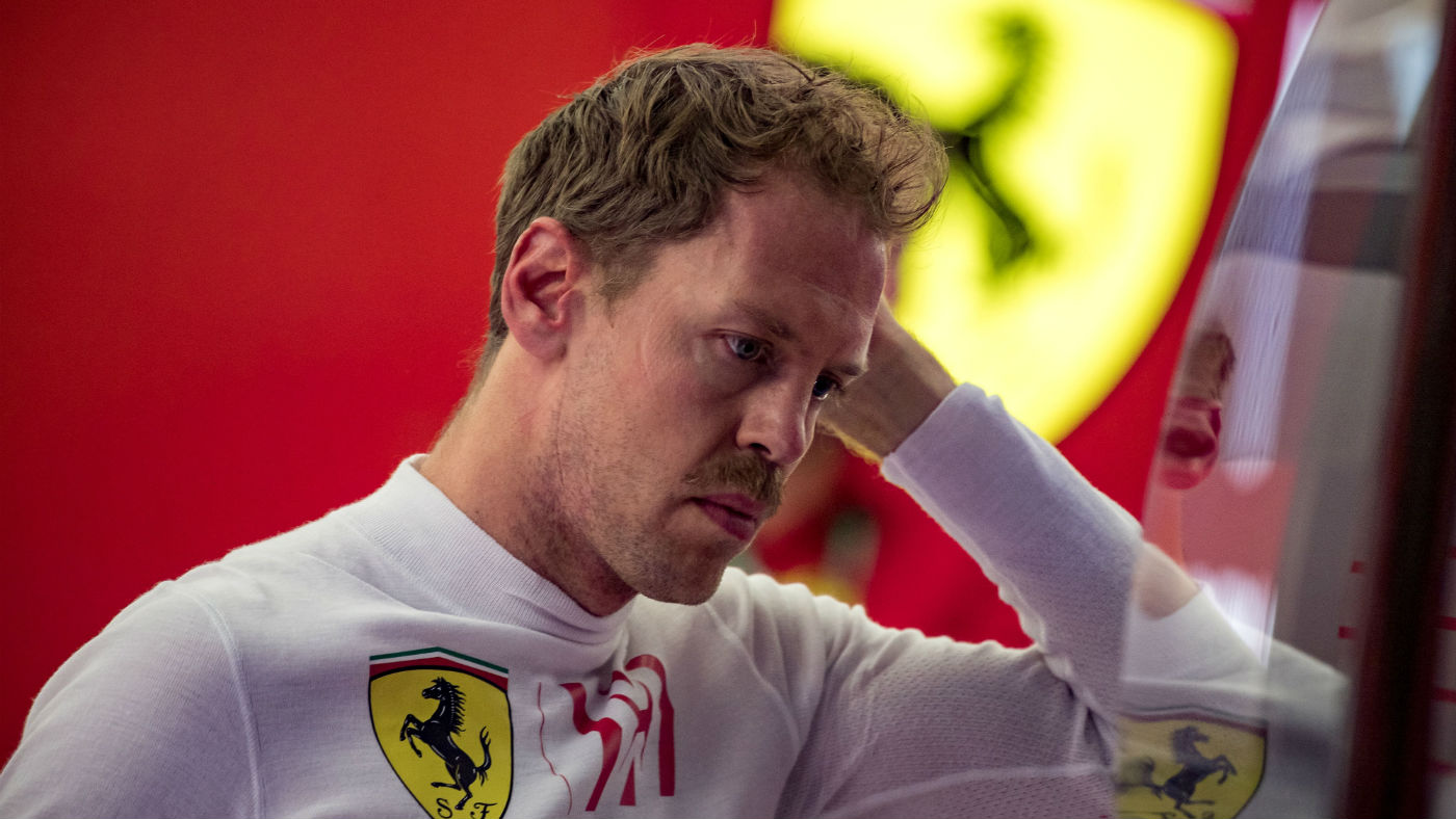 Ferrari driver Sebastian Vettel won four Formula 1 titles with Red Bull