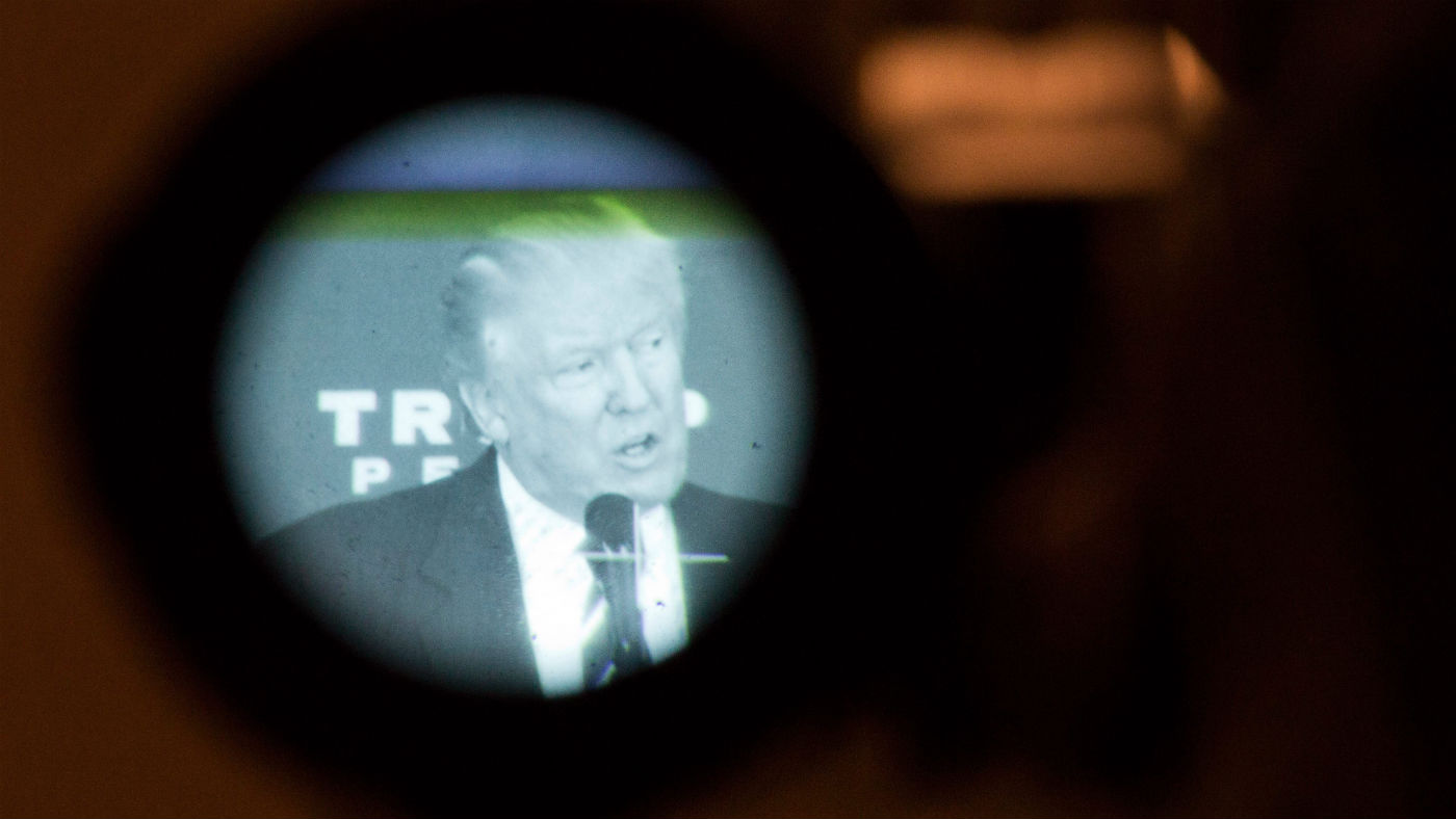 Donald Trump through a camera lens