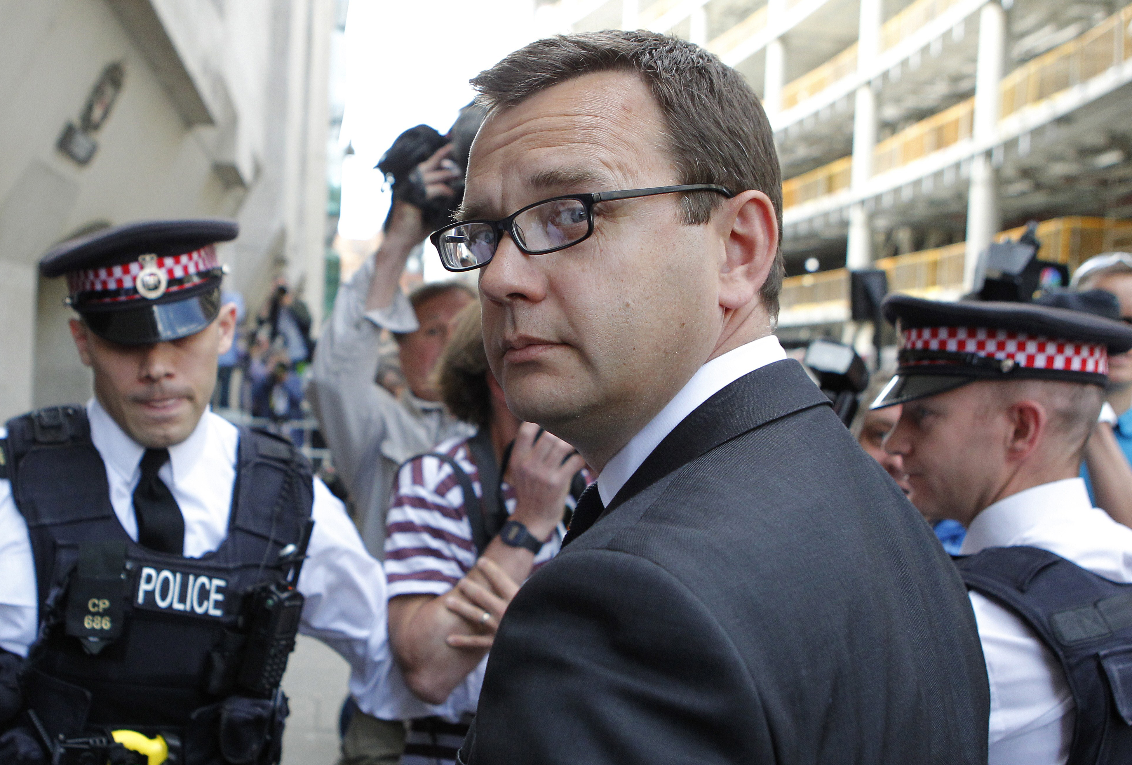 Andy Coulson arrives at the Old Bailey