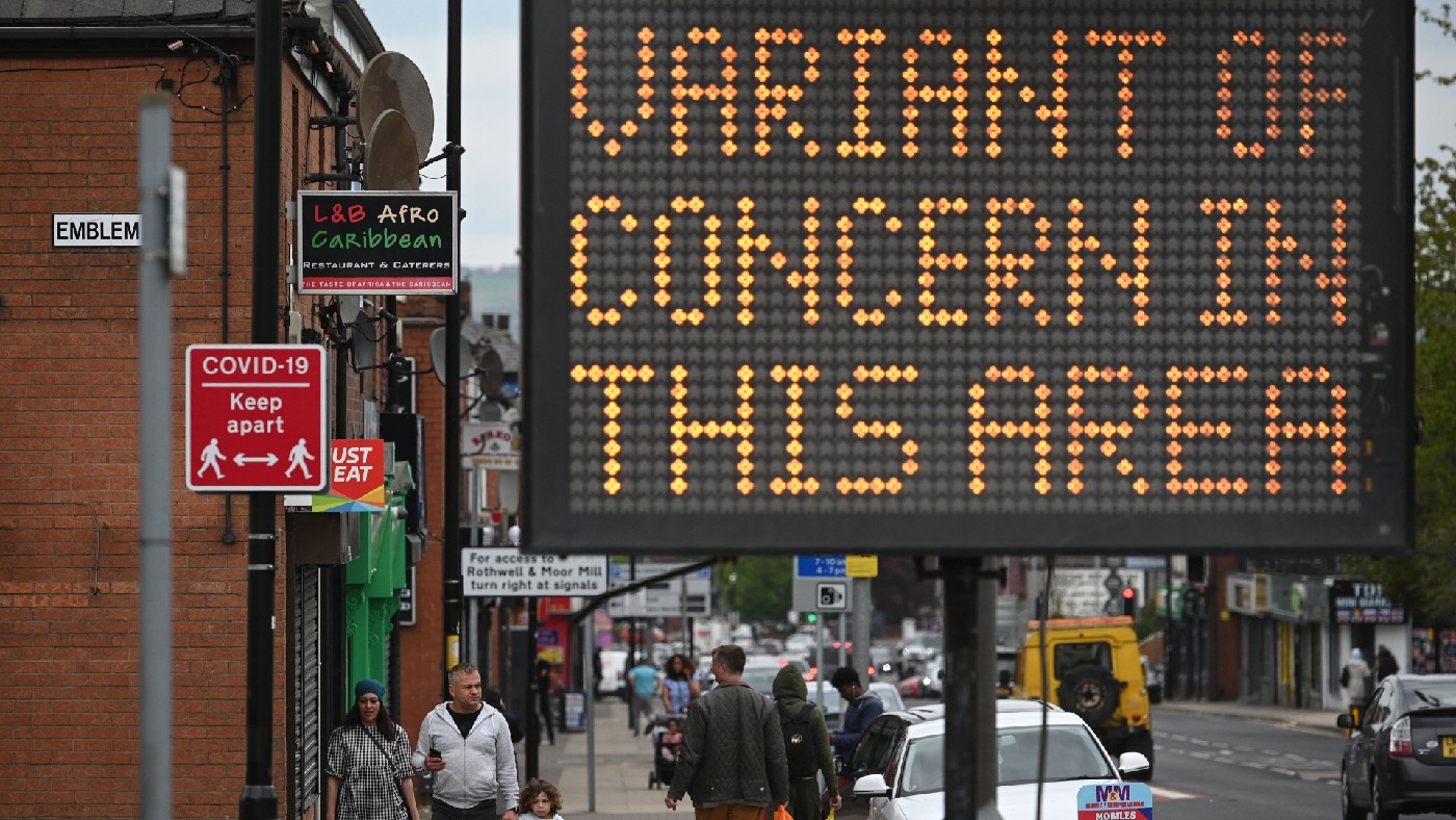 Variant of concern sign seen in Bolton