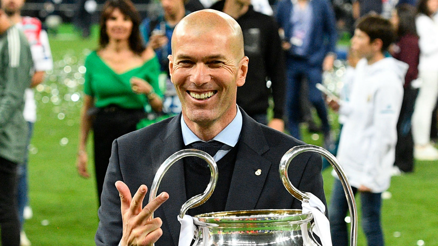 Zinedine Zidane won three successive Champions League titles in his first spell as Real Madrid coach